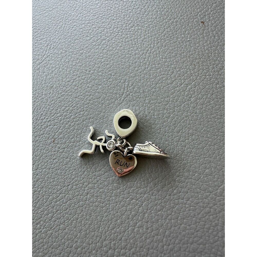 NWOT Running Girl Silver Pandora Fit Charm - Picture 10 of 15